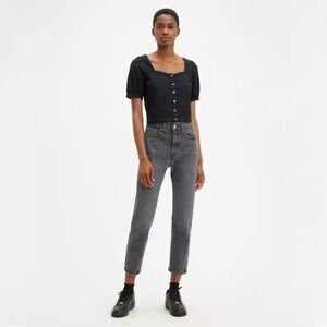 Levi’s Wedgie Straight Button Fly Denim Jeans Break a Leg Wash Size 25